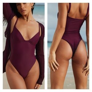 House of CB Deep Wine One Piece Swimsuit